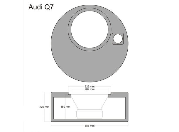 ConnectED Bilspesifikk basskasse 12" Audi Q7/MB E-klasse (2006 - 2016)