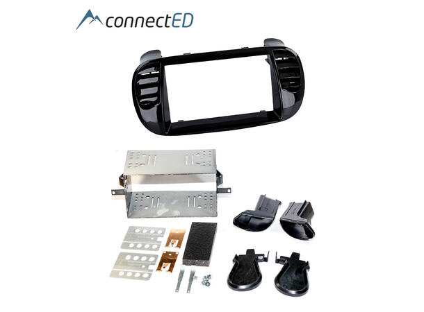 ConnectED Premium monteringskit 2-DIN FIAT 500 (2007 - 2015) - Pianosort