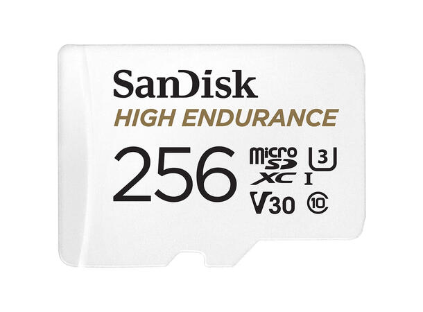 Sandisk 256GB High Endurance SD kort Designet for dashcam!