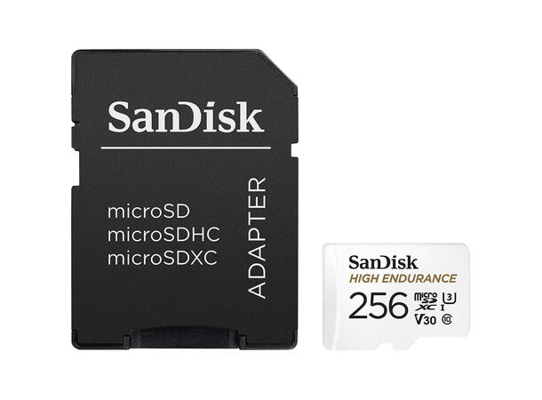 Sandisk 256GB High Endurance SD kort Designet for dashcam!