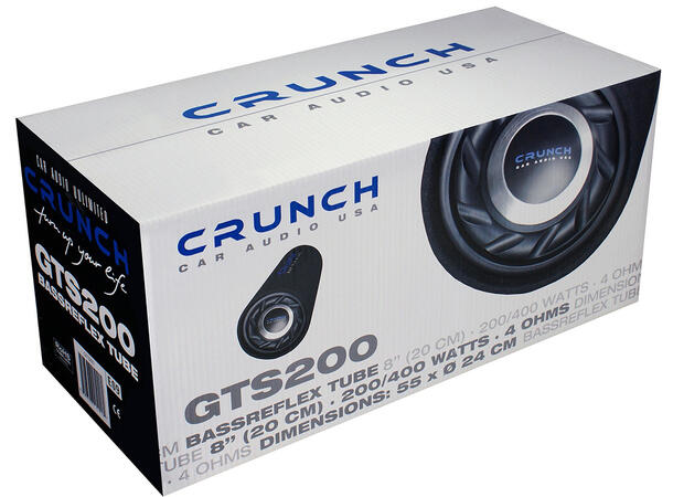 CRUNCH GTS-200 Tube-subwoofer 20 cm (8") Singel Bassrefleks