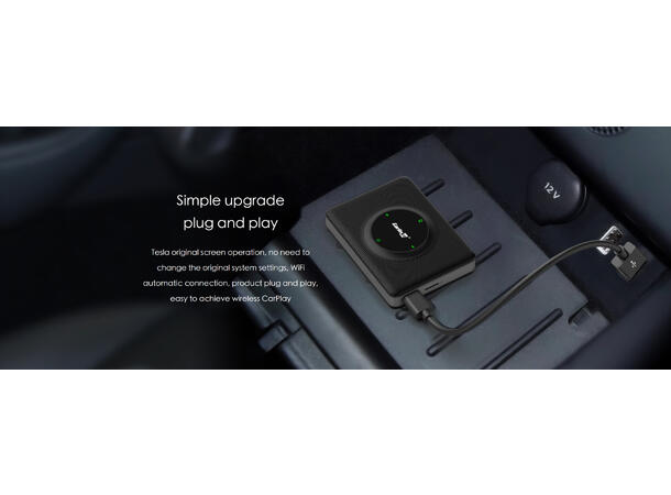 ConnectED Apple Carplay adapter Til Tesla - Trådløst