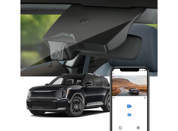 FITCAMX Integrert 4K Dashcam (front) Kia EV9 (2023-->)