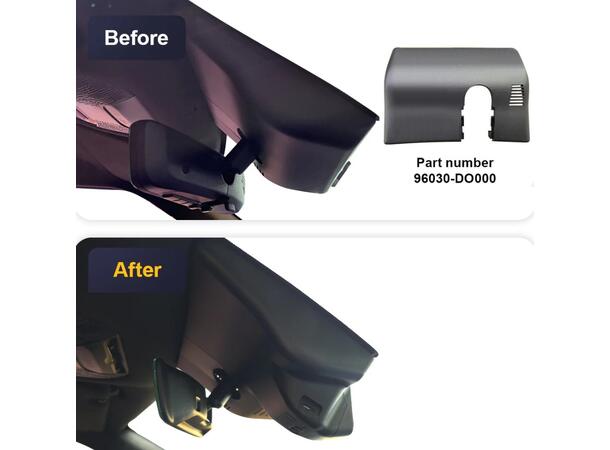 FITCAMX Integrert 4K Dashcam (front) Kia EV9 (2023-->)
