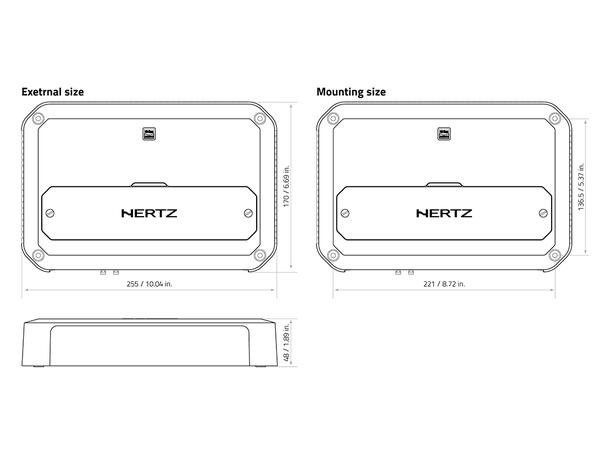 Hertz Cento CP1.2K monoforsterker 1200W RMS @ 2ohm