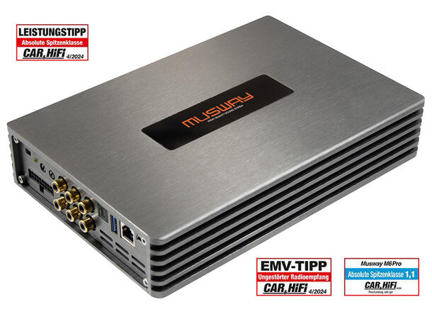 Musway 6-kanals DSP-forsterker 1200W RMS i 2Ohm