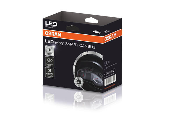 Osram LEDriving® Smart Can Bus  H7 LED 2pk, for H7 godkjent LED pære