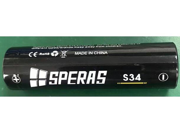 Speras 18650 Li-ion oppladbart batteri 3400mAh / 18650