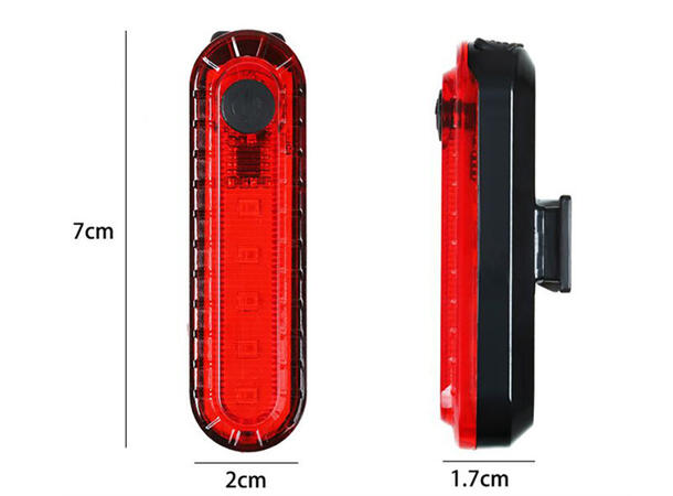 Speras UB4 baklykt for sykkel Oppladbar Micro USB