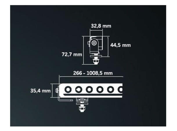 Strands  Nuuk D-line LOW PROFILE 20" LED-lys low profile m/possisjonslys 