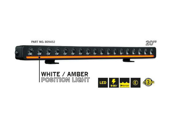 Strands  Nuuk E-line LOW PROFILE 20" LED-lys low profile m/possisjonslys