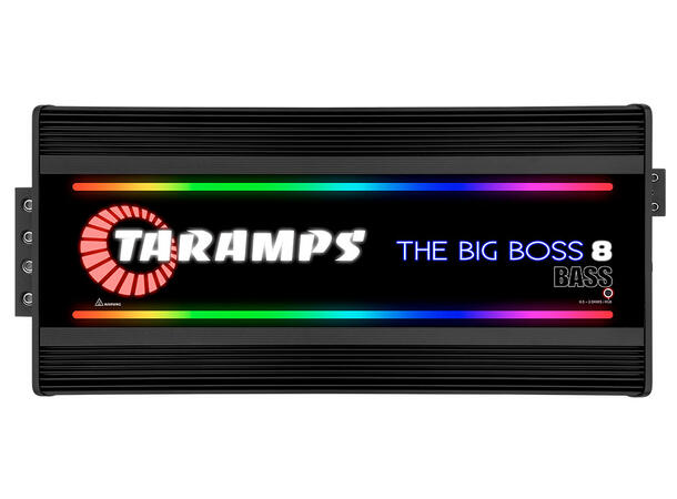 Taramps Bilforsterker 1x8000W 0,5~2ohm 0,5~2 ohm Sort utførelse / RGB