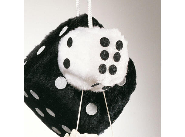 AH Terninger 8x8 cm hvit Pynt opp i kjøretøyet med terninger 