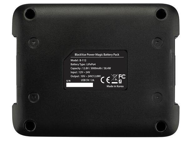 BlackVue Power magic batteri B-112 For bruk på dashcam ved parkeringsmodus