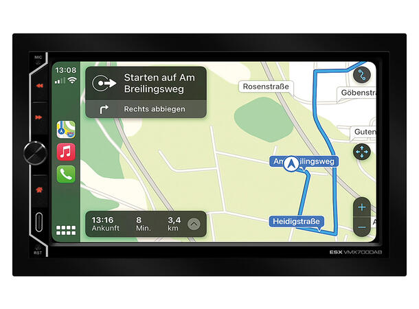 ESX 7" LCD/DAB+/FM/USB/SD/BT 2-DIN DAB mediaspiller med masse utstyr
