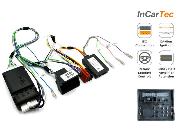 InCarTec Rattfjernkontroll interface Audi (2001 - 2015) Bose, B&O & Symphony