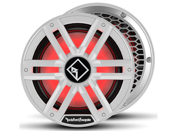 Rockford Fosgate Marine, M2 12" Hvit Marine 12", 400/1600W, 2 x 2ohm, LED-lys