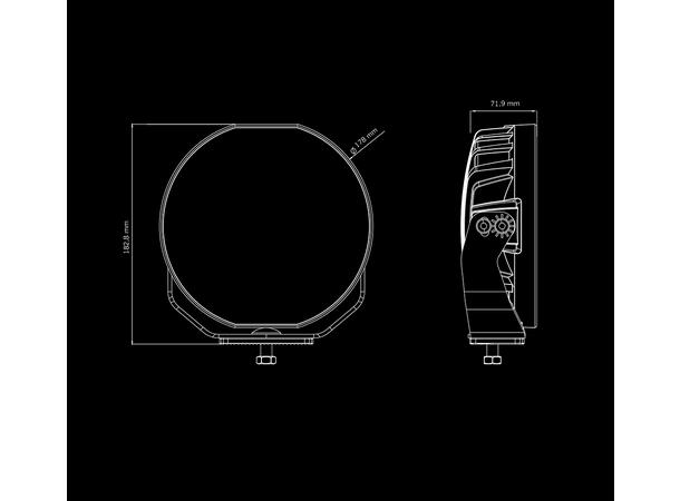 Strands SKYLORD, 7" Svart LED ekstralys, 108 Watt, 8.250 Lumen