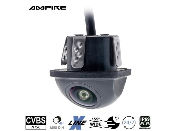 Ampire Rygge/Front-kamera - Universalt CVBS - 7 meter kabel