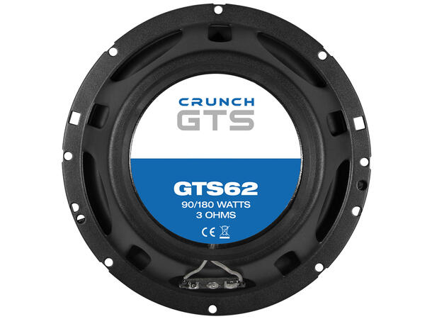 CRUNCH GTS62, 2-vei koaxial 16,5 cm 16,5 cm (6½") Koaxial høyttalere