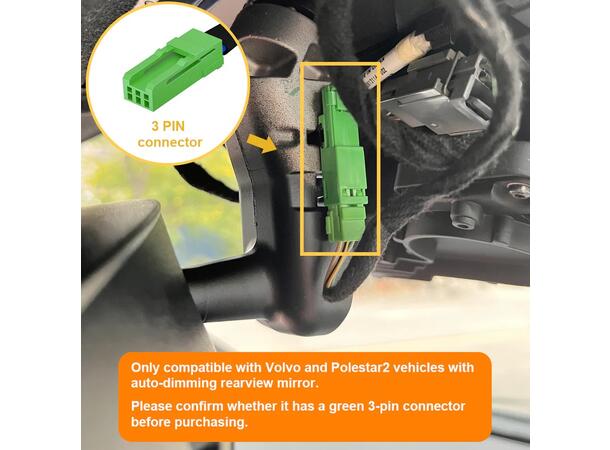 FitDVR Dashcam Power Adapter Volvo 3-pin