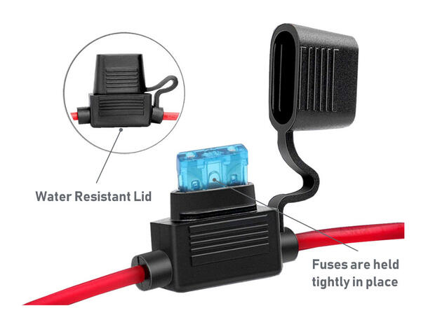 InCarTec ATC sikringsholder (10 x) Vanntett (inkl. 10A & 15A sikringer)