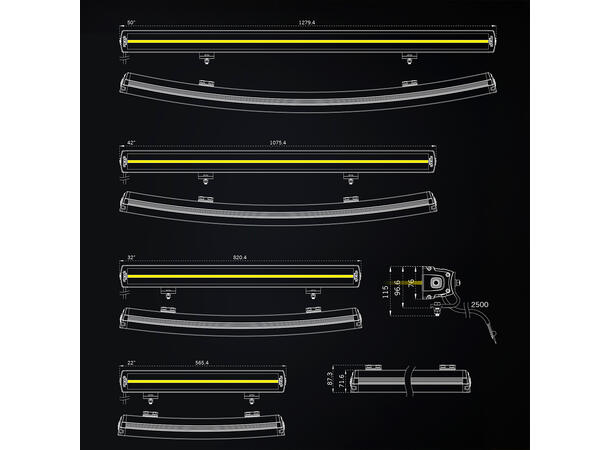 Strands Siberia XP DRC LED-bar 42" Dobbel radet LED-bar på 42", 24800 Lumen