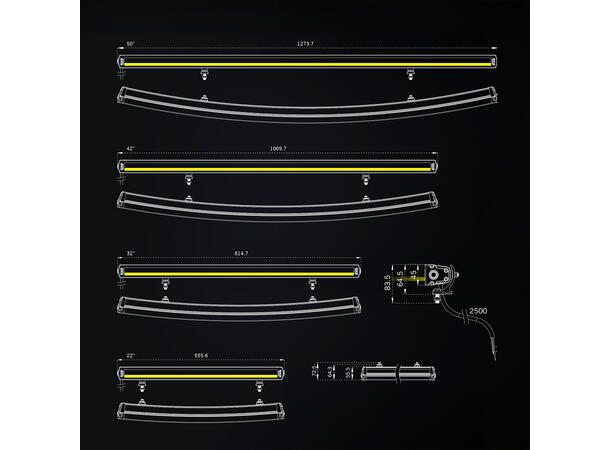 Strands Siberia XP SRC LED-bar 42" Enkel radet LED-bar på 42", 13700 Lumen