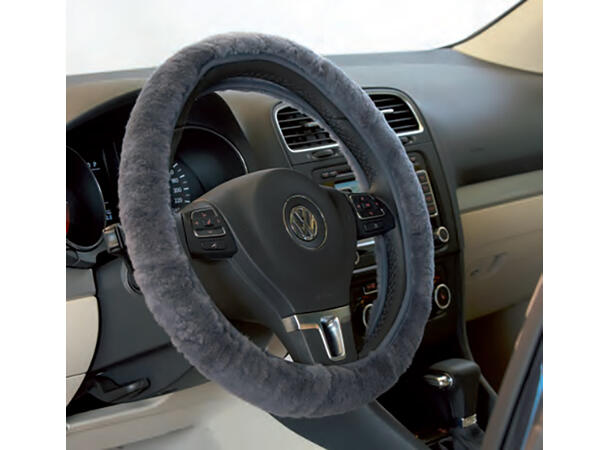 AH Ratt-trekk i sort pels Godt grep om rattet 