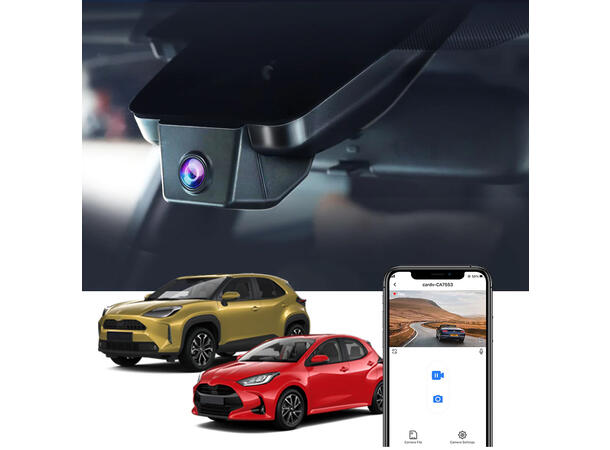 FITCAMX Integrert 4K Dashcam (foran+bak) Toyota Yaris/Yaris Cross (2020 -->)