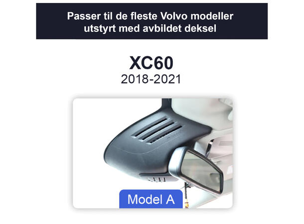 FITCAMX Integrert 4K Dashcam (foran+bak) Volvo XC60 (2014 - 2017)
