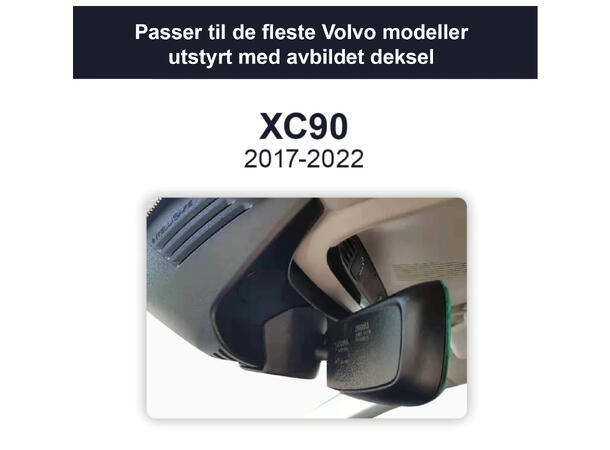 FITCAMX Integrert 4K Dashcam (foran+bak) Volvo XC90 (2015 - 2022)