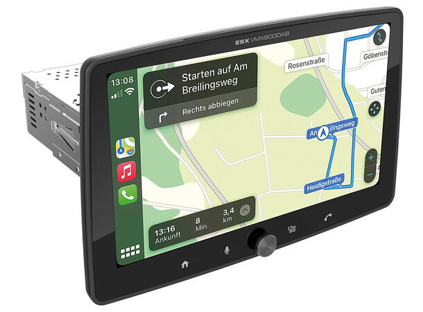 ESX 9" LCD/DAB+/FM/USB/SD/BT 1DIN DAB mediaspiller med 9" touchskjerm