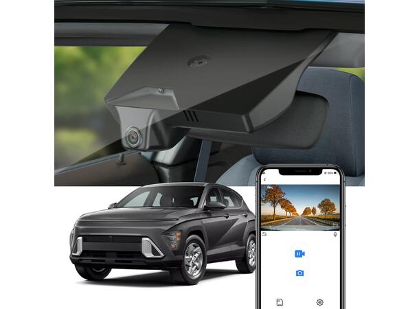 FITCAMX Integrert 4K Dashcam (front) Hyundai Kona 2024 -->