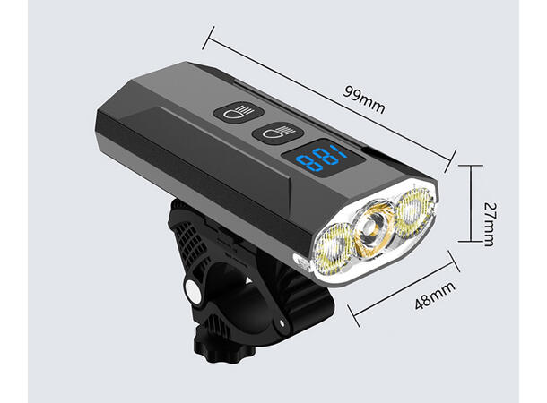 Speras UB1200 lykt for sykkel, inkl UB4 1200lm / 5200mah