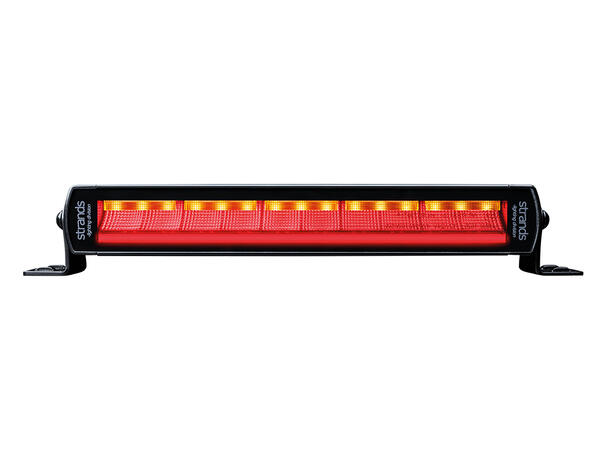 Strands baklys, 12" 4 funksjoner klart glass, 12-36V