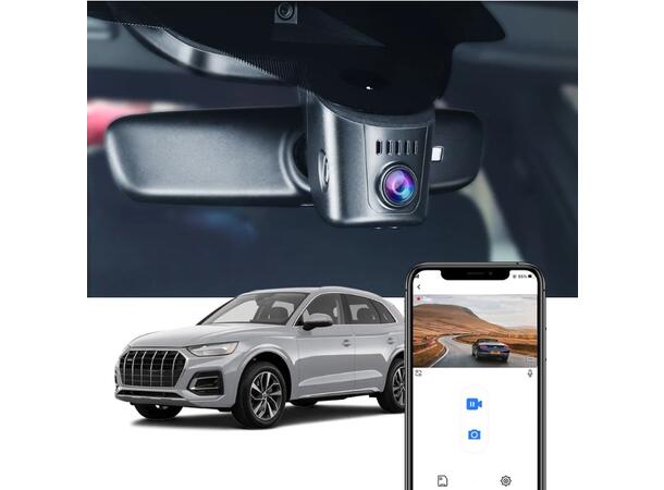 FITCAMX Integrert 4K Dashcam (foran+bak) Audi (2016 -->) Modell F Sort