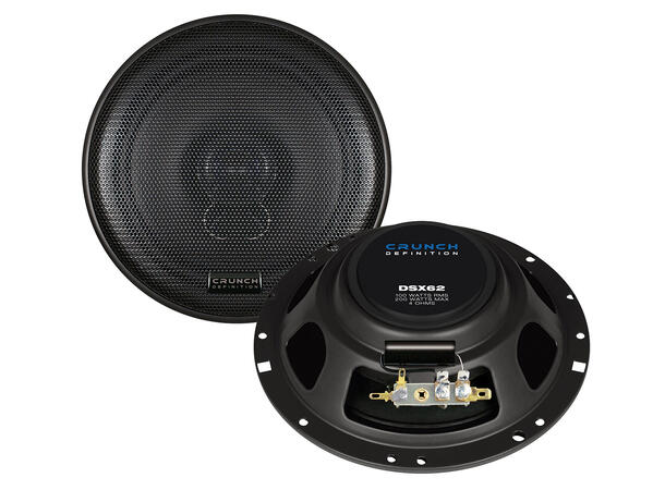 CRUNCH DSX62, 2-vei koaxial 16,5 cm 16,5 cm (6½") Koaxial høyttalere