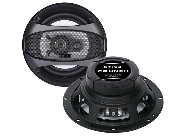 CRUNCH GTI62, 2-vei koaxial 16,5 cm 16,5 cm (6½") Koaxial høyttalere