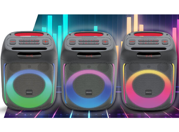 Kenwood partyhøyttaler Bluetooth med lys-effekter
