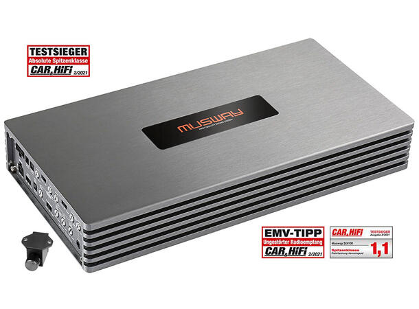 Musway Bilforsterker 6 x 180W i 2ohm 6-kanals forsterker SIX100