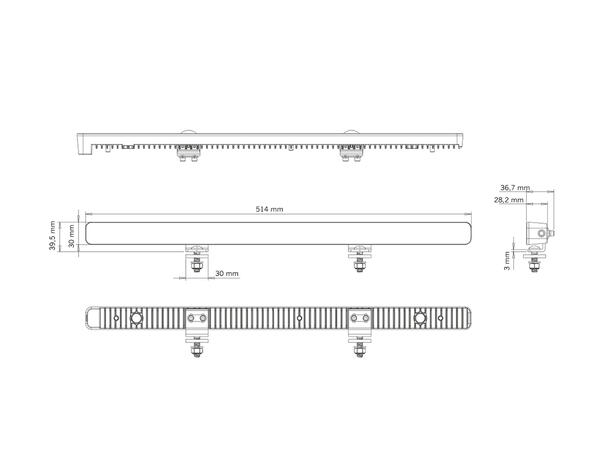 Strands  Nuuk E-line LOW PROFILE 20" LED-lys low profile