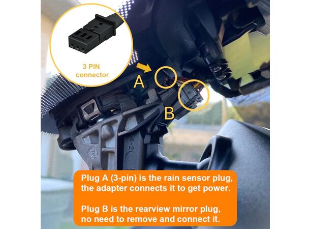 FitDVR Dashcam Power Adapter Audi/VW/Porsche 3-pin