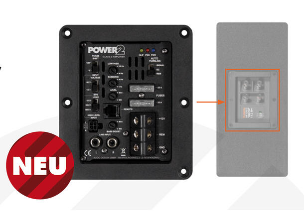 Forsterkermodul for kasser 1x475W 1x475W RMS i 2ohm, 1x245W RMS i 4ohm