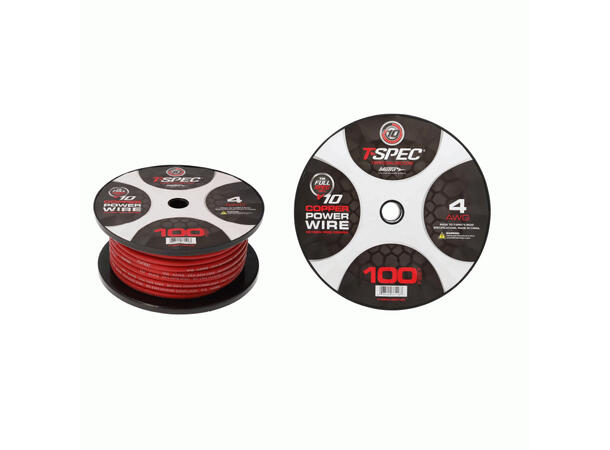 Metra Marine matt rød strømkabel 4AWG / 25mm² - 100 ft / 30  meter