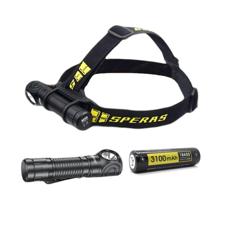 Speras M2R hode/lomme/arbeidslykt 1200lm / 125 meter kastelengde