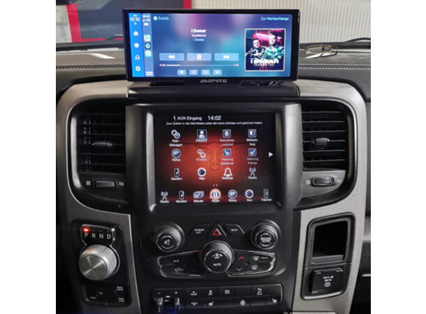 Ampire Apple Carplay/Android Auto Frittstående 10" skjerm m/DVR