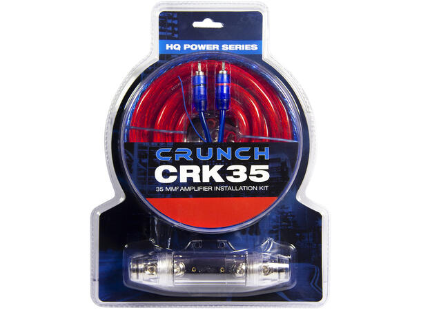 CRUNCH CRK35 kabelkit 35 mm² Komplett forsterker kit ink RCA