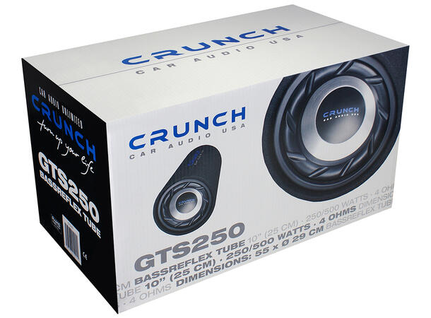 CRUNCH GTS-250 Tube-subwoofer 25 cm (10") Singel Bassrefleks
