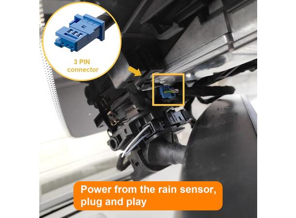 FitDVR Dashcam Power Adapter PSA 3-pin